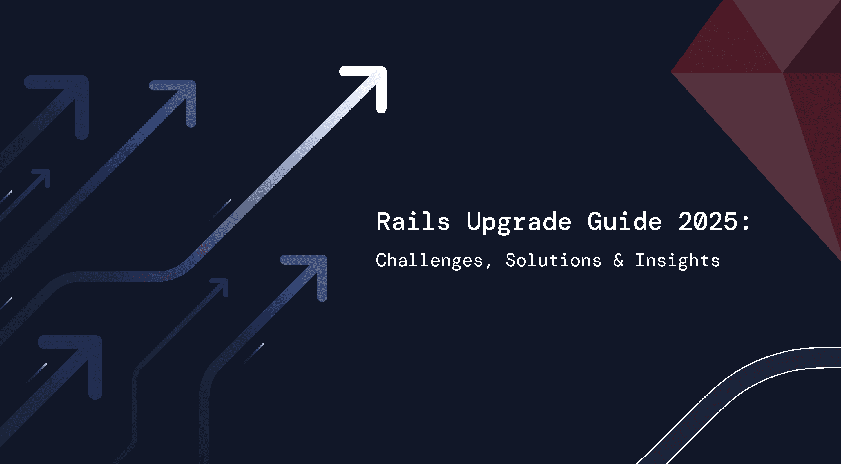 Arrow marks moving upwards with ruby gem on one end